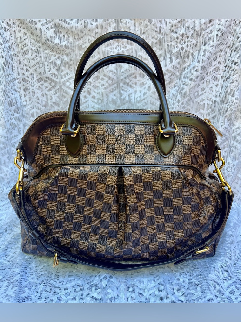 Louis Vuitton Trevi Damier GM Ebene Satchel Top Handle Bag